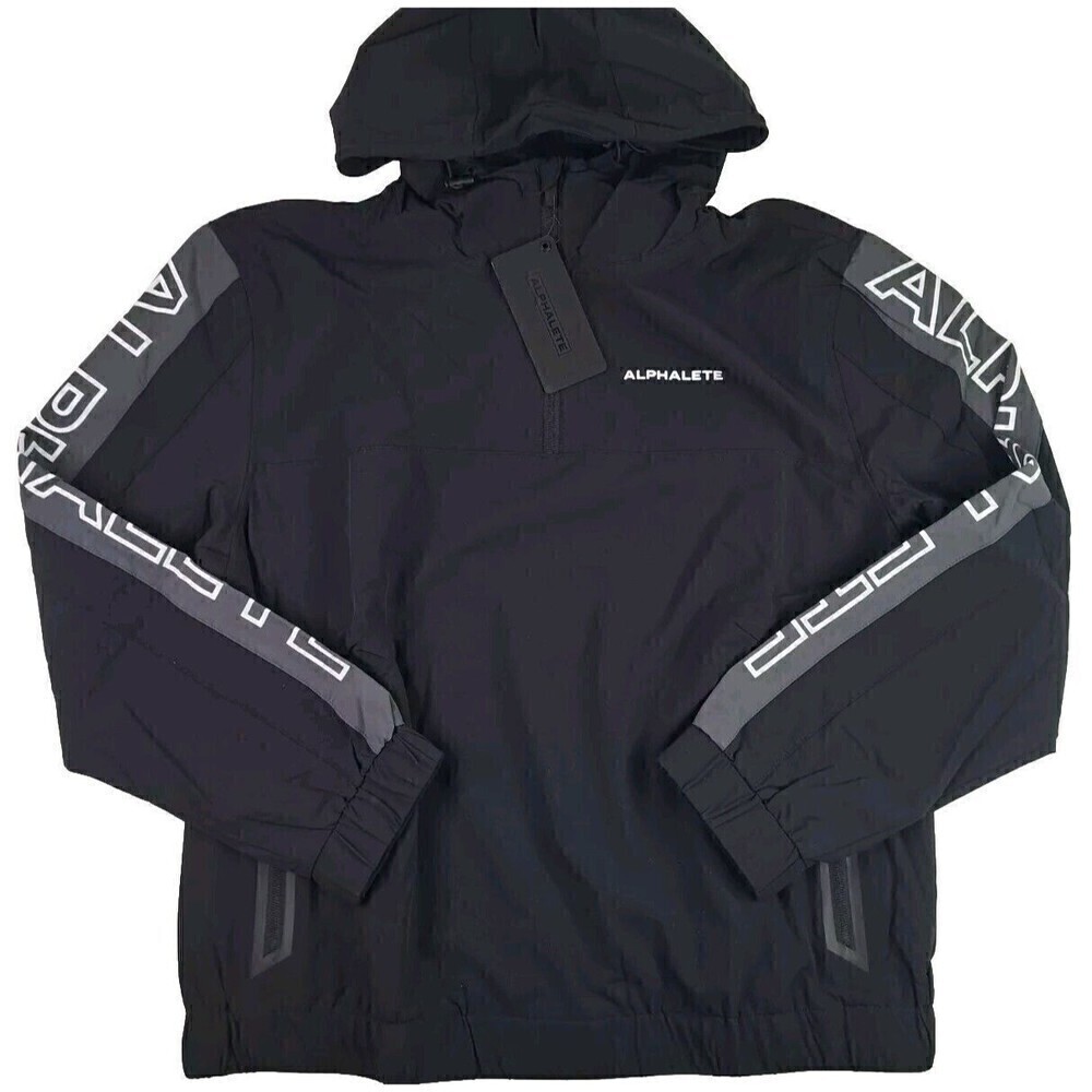 Alphalete Tech Windbreaker Jacket Women's Black Matter Size Large